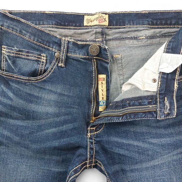Wrangler 20X Jeans Mens Sz 34 Blue No. 42 Vintage Boot Cut Stretch Western - Picture 3 of 12